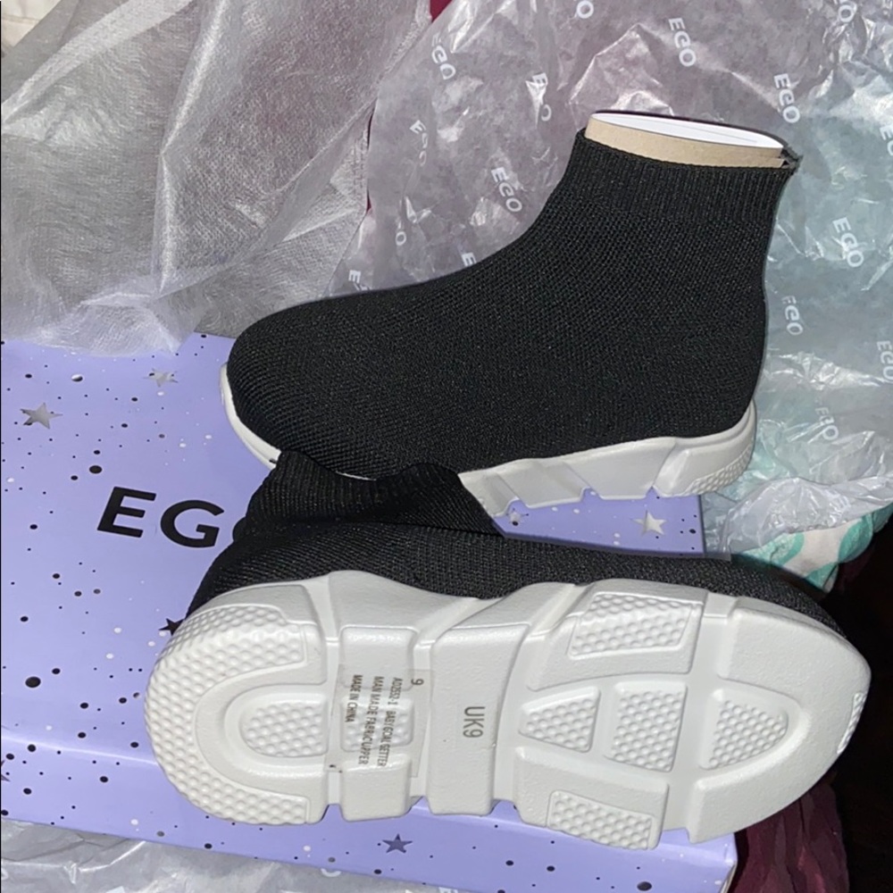 EGO Toddler shoes black/white Baby goal getters